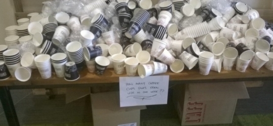 Cafe bans takeaway coffee cup